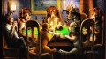 perros jugando al póquer gracioso humor mascotas